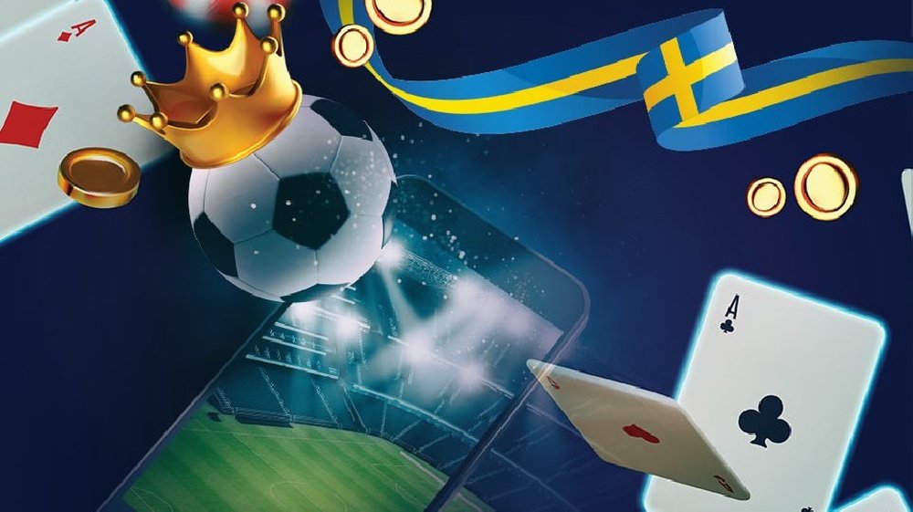 Illustration of a football and playing cards with coins, depicting online betting themes.